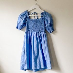 Hill House Athena Nap dress size XS light blue glitter check